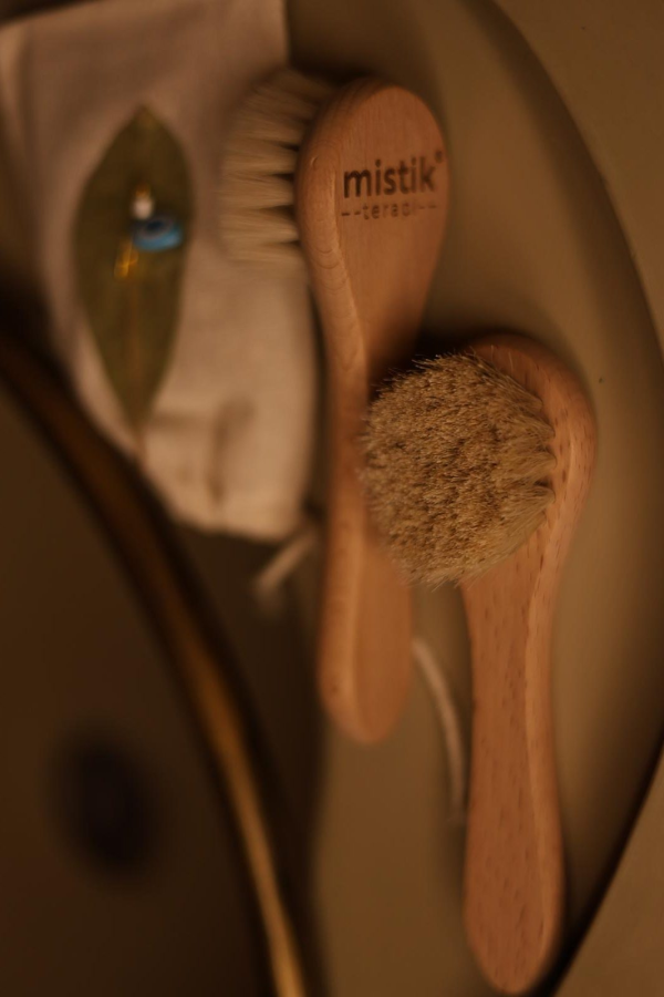 %100 Doğal At Kılı Yüz/Saç Bakım Fırçası